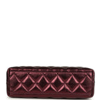 Chanel Small Kelly Shopper Metallic Burgundy Calfskin Brushed Gold Hardware
