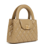 Chanel Small Kelly Shopper Dark Beige Shiny Lambskin Antique Gold Hardware