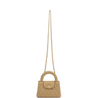 Chanel Small Kelly Shopper Dark Beige Shiny Lambskin Antique Gold Hardware