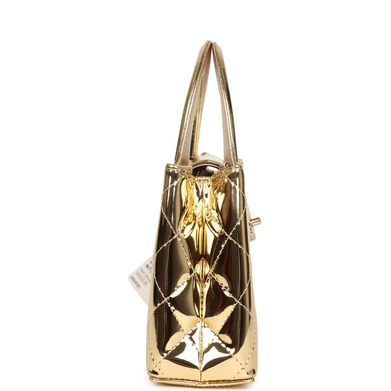 Chanel Small Kelly Shopper Light Gold Metallic Mirror Calfskin Light Gold Hardware