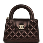 Chanel Small Kelly Shopper Metallic Dark Bronze Calfskin Brushed Light Gold Hardware
