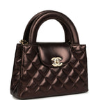 Chanel Small Kelly Shopper Metallic Dark Bronze Calfskin Brushed Light Gold Hardware