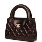 Chanel Small Kelly Shopper Metallic Dark Bronze Calfskin Brushed Light Gold Hardware