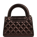 Chanel Small Kelly Shopper Metallic Dark Bronze Calfskin Brushed Light Gold Hardware