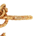 Vintage Chanel 24K Gold Plated Gold Lava CC Pendant Necklace