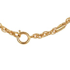 Vintage Chanel 24K Gold Plated Crystal Signature CC Logo Necklace