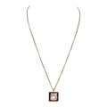 Vintage Chanel 24K Gold Plated Pink No.5 Rhinestone Pendant Necklace