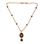 Vintage Chanel 24K Gold Plated Embossed CC Logo Pendant Necklace