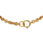 Vintage Chanel 24K Gold Plated Long CC Heart Pendant Necklace