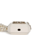 Chanel Crystal CC Resin & Pearls Airpod Pro Case Necklace Light Gold Hardware