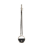 Chanel Hula Hoop Hula Hoop Charm Necklace Black Enamel/Light Gold Tone Hardware