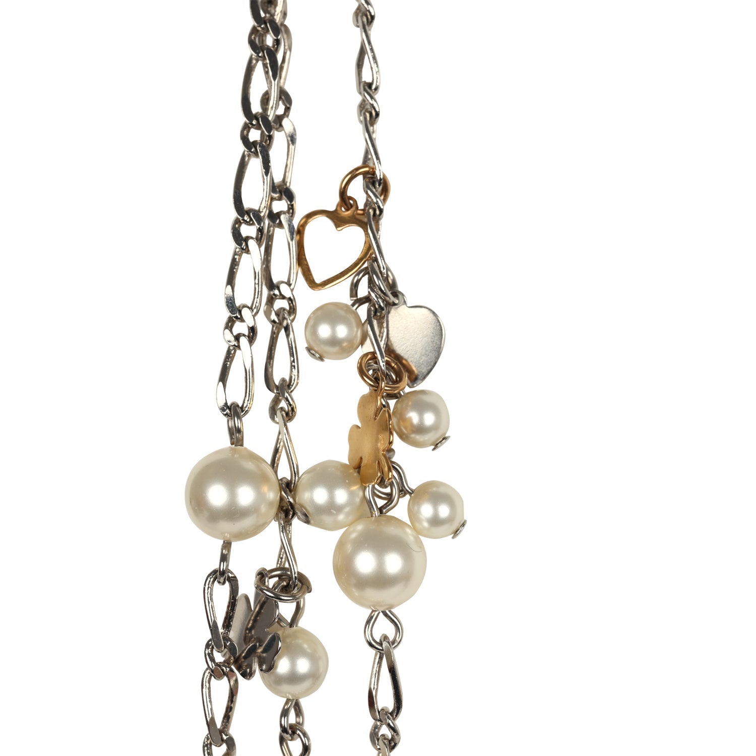 Chanel CC Clovers & Hearts Layered Necklace Mixed Metal Hardware