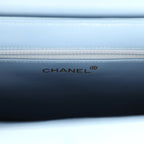 Vintage Chanel Large Kelly Light Blue Lambskin Gold Hardware