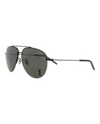 Saint Laurent Unisex Aviator Black Black Grey Fashion Designer Eyewear