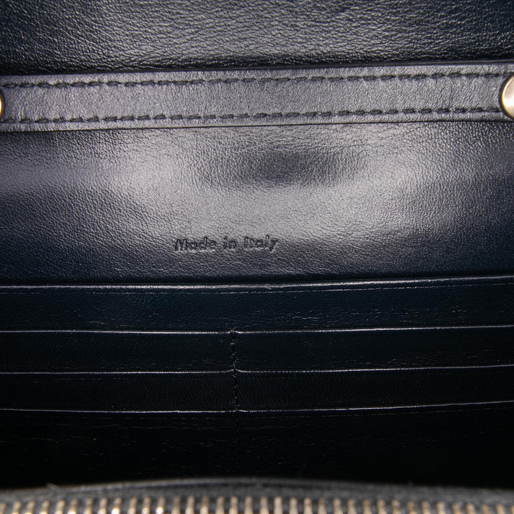 Celine Bicolor Leather Pocket Envelope Wallet On Chain
