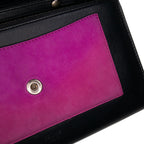 Celine Bicolor Leather Pocket Envelope Wallet On Chain