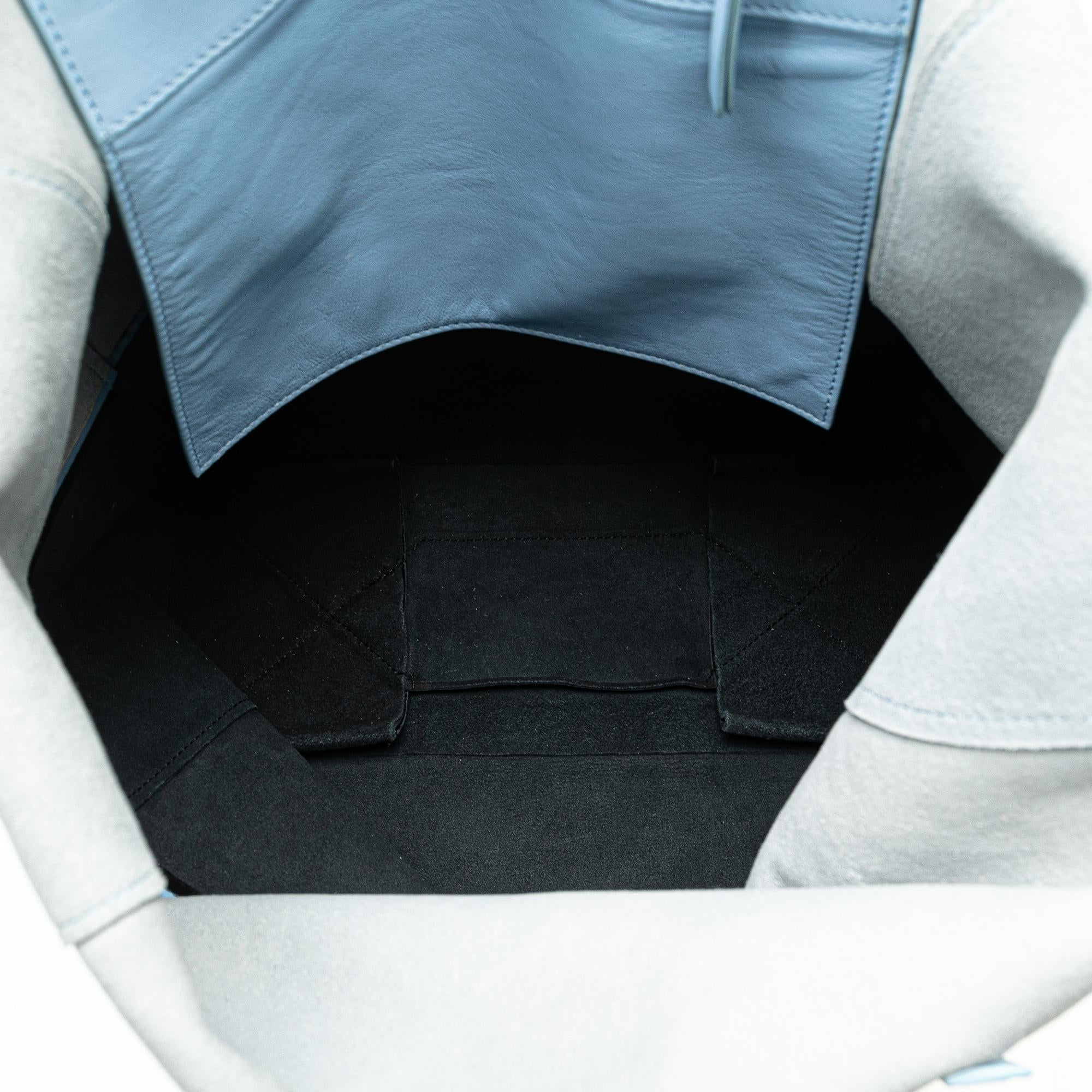 Celine Bicolor Leather Vertical Cabas Tote
