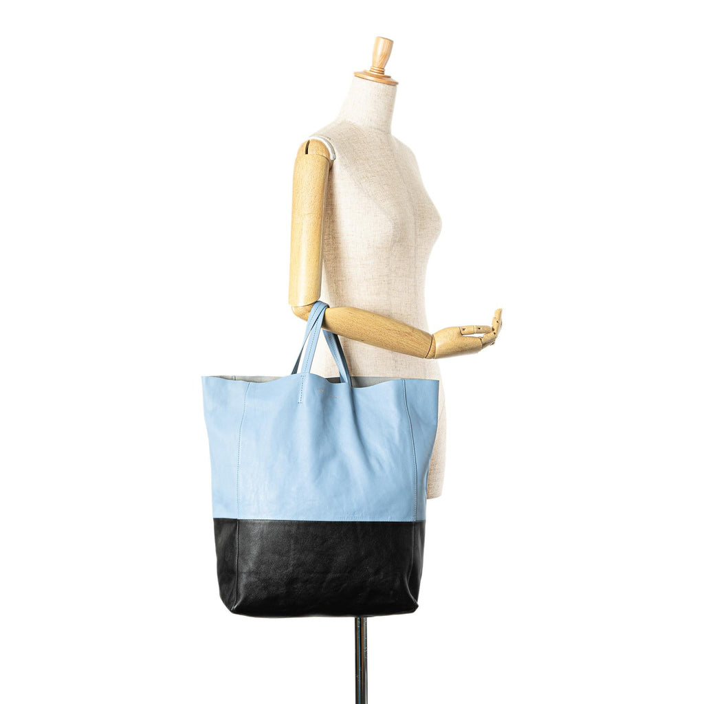 Celine Bicolor Leather Vertical Cabas Tote