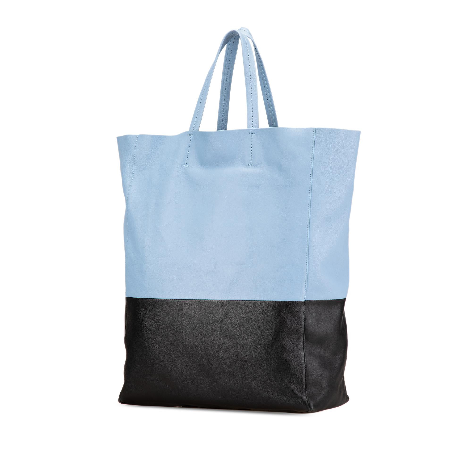 Celine Bicolor Leather Vertical Cabas Tote