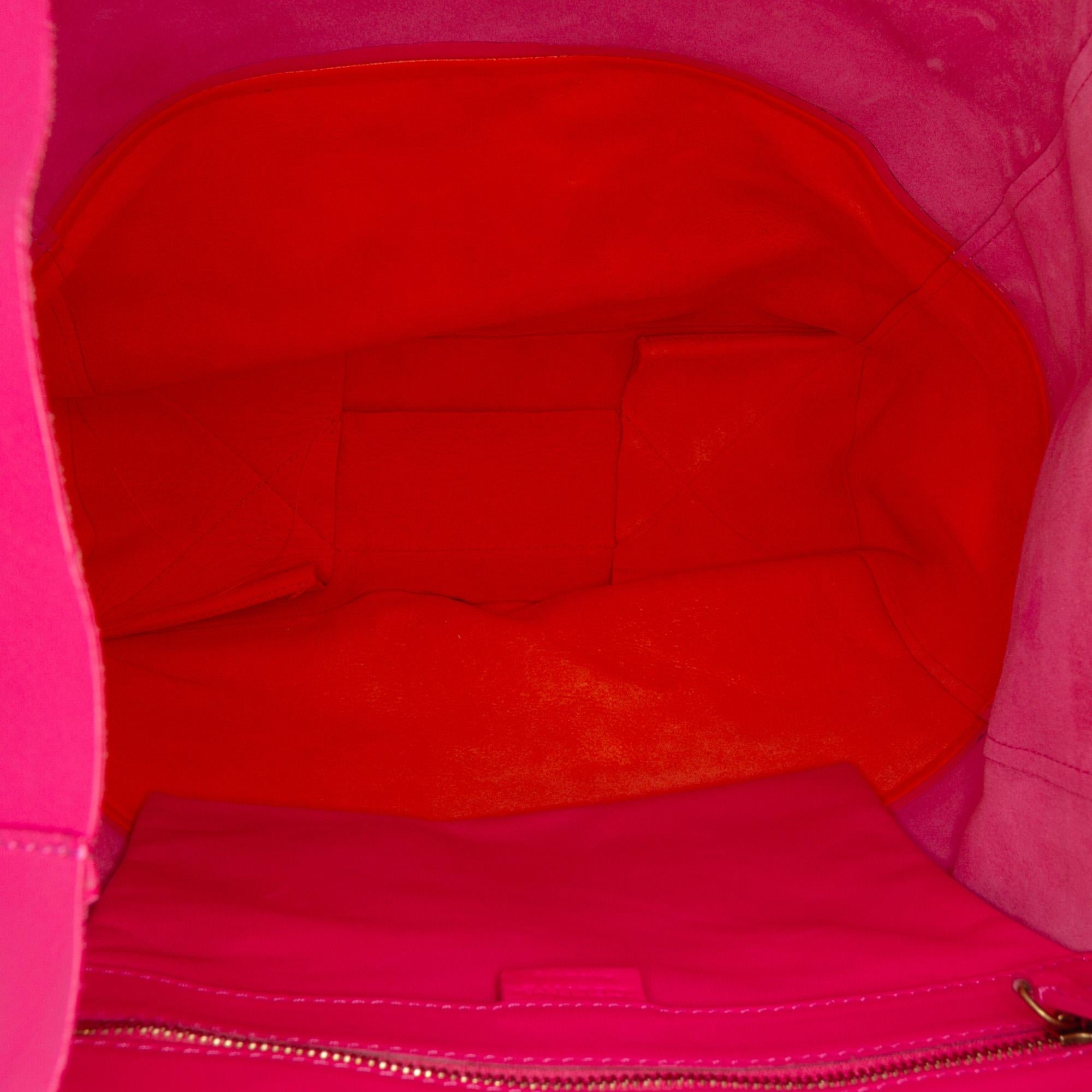 Celine Bicolor Leather Vertical Cabas Tote
