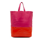 Celine Bicolor Leather Vertical Cabas Tote