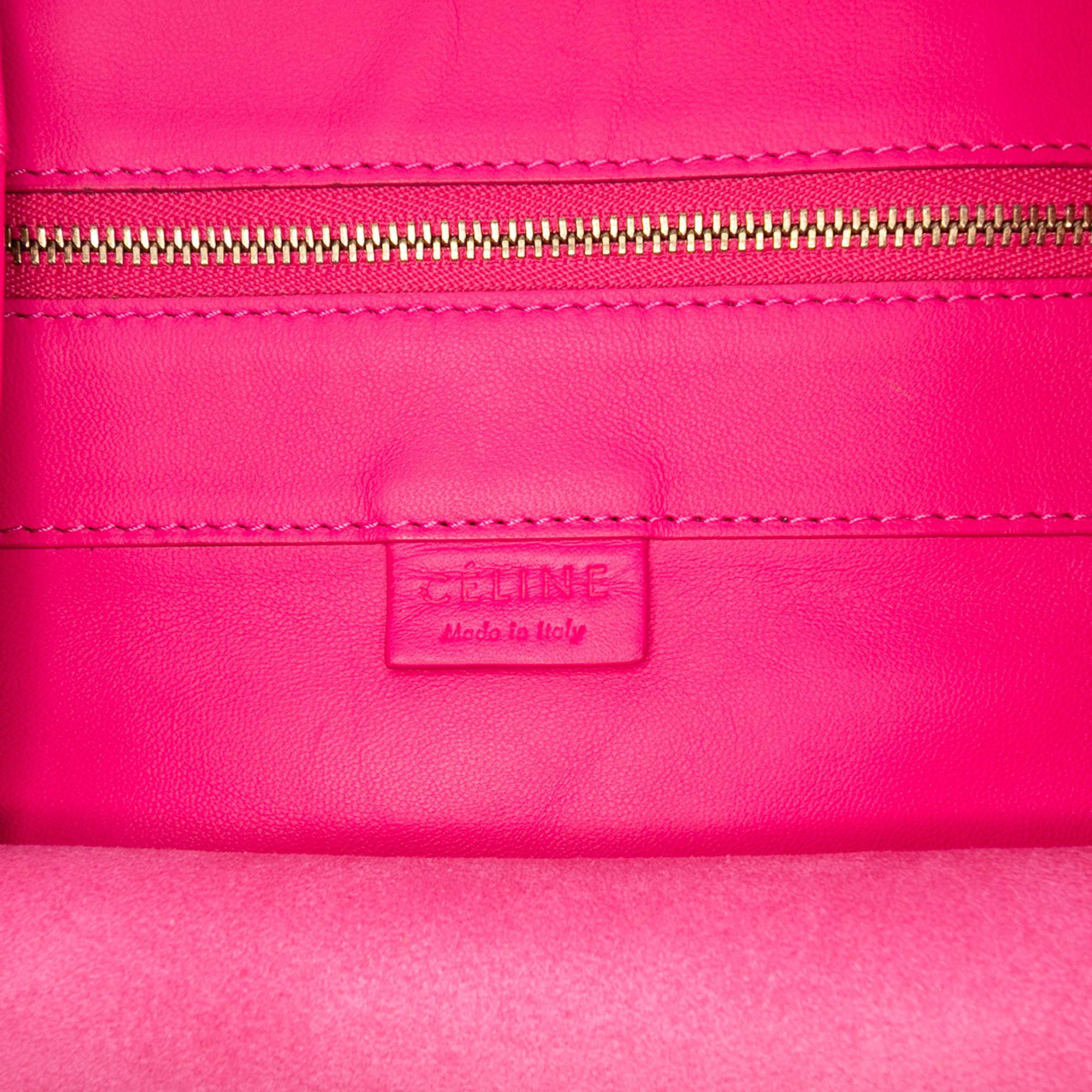 Celine Bicolor Leather Vertical Cabas Tote