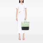 Celine Bicolor Leather Vertical Cabas Tote