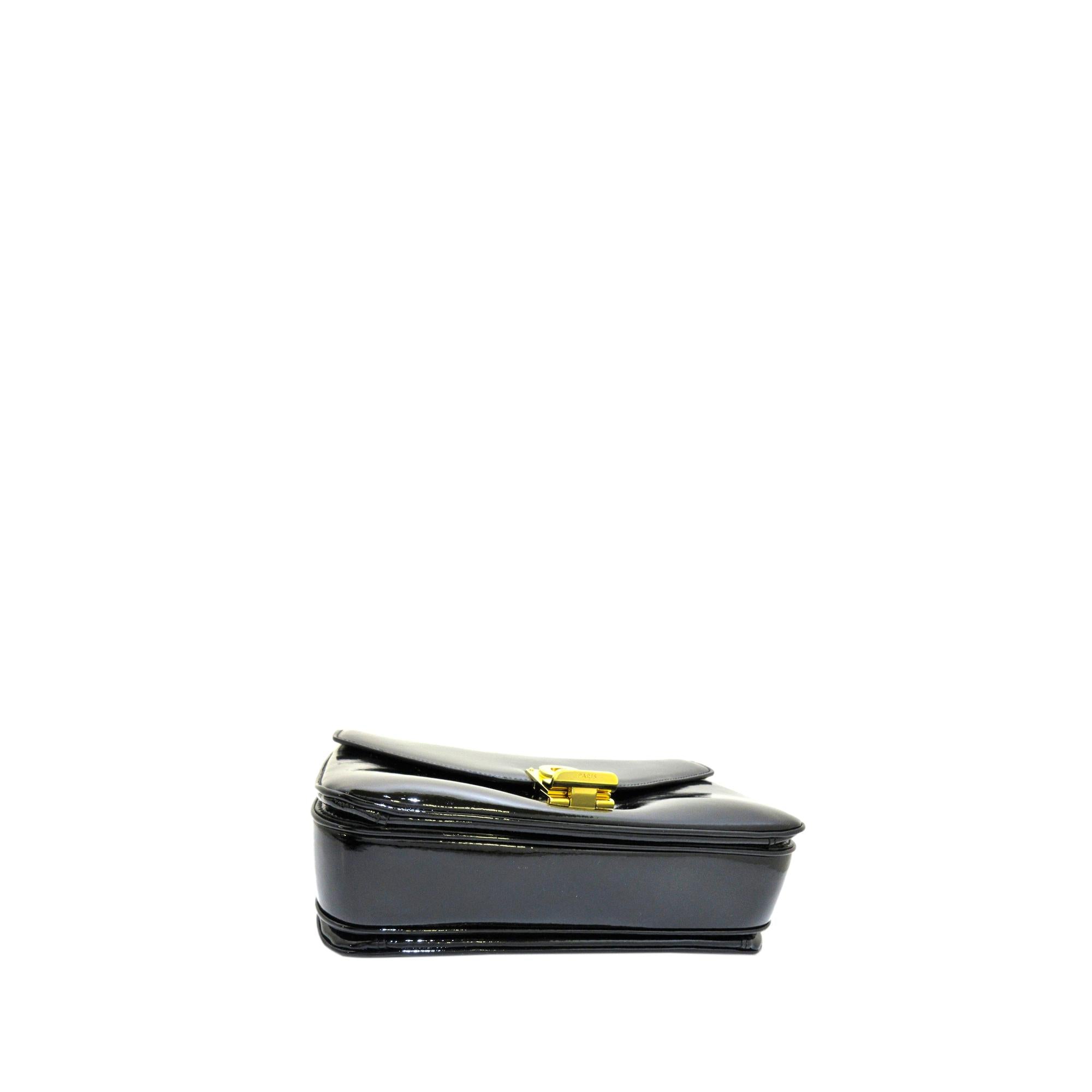 Celine C Bag Patent Leather Crossbody Bag (SHG-36200)