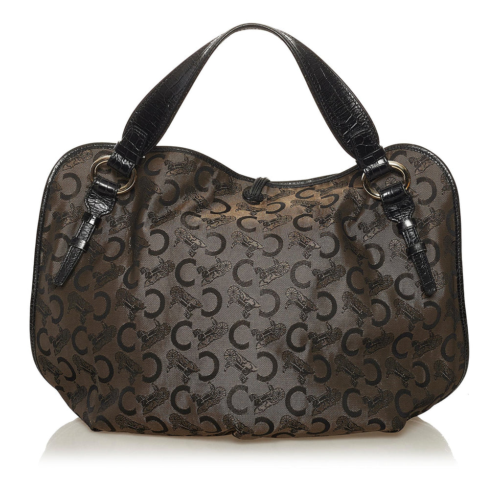 Celine C Carriage Bittersweet Canvas Handbag (SHG-34914)