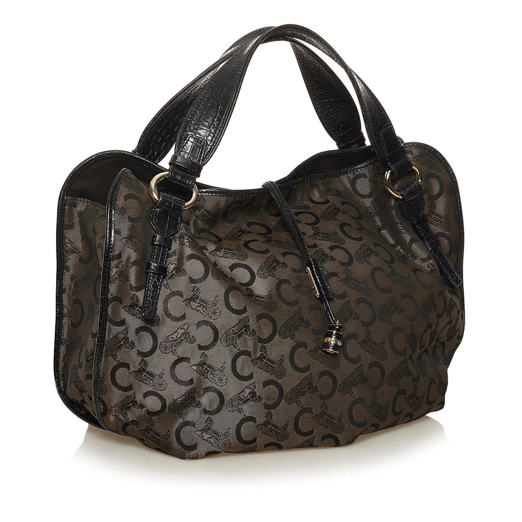 Celine C Carriage Bittersweet Canvas Handbag (SHG-34914)