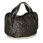 Celine C Carriage Bittersweet Canvas Handbag (SHG-34914)