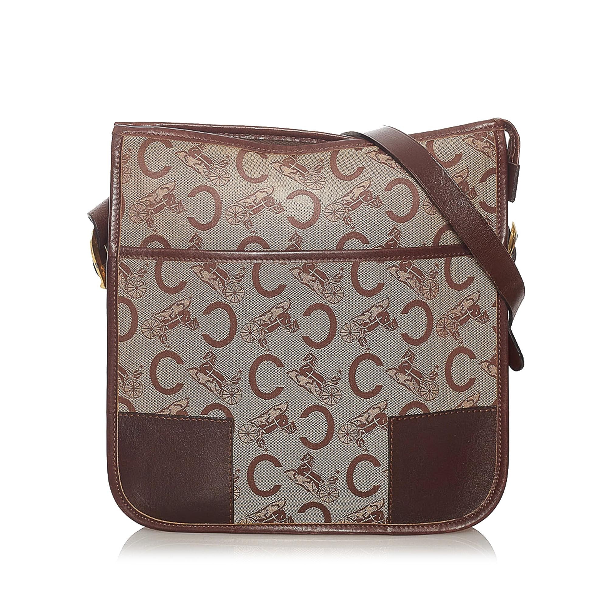 Celine C Carriage Canvas Crossbody Bag (SHG-27824)
