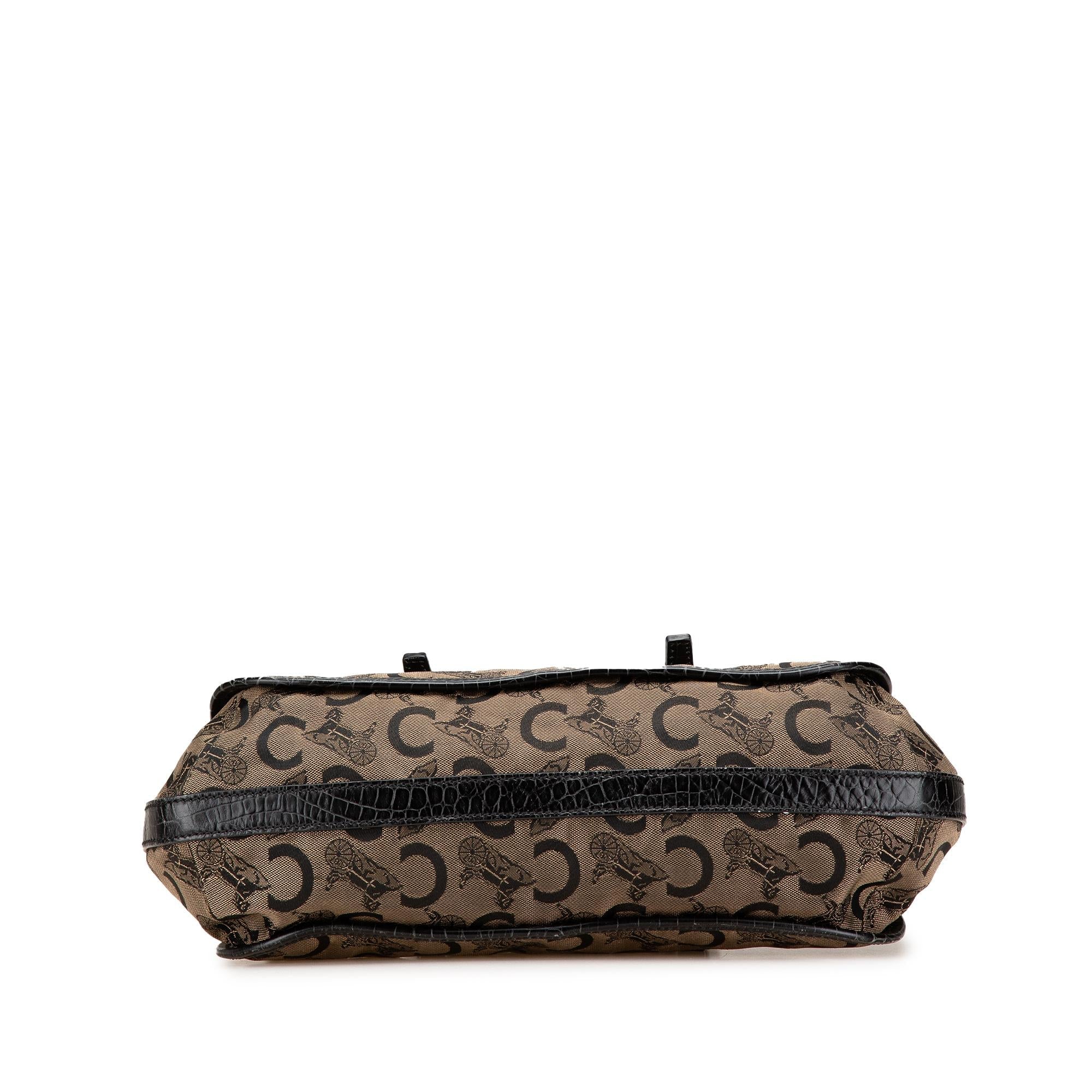 Celine C Carriage Canvas Satchel