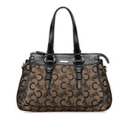 Celine C Carriage Canvas Satchel