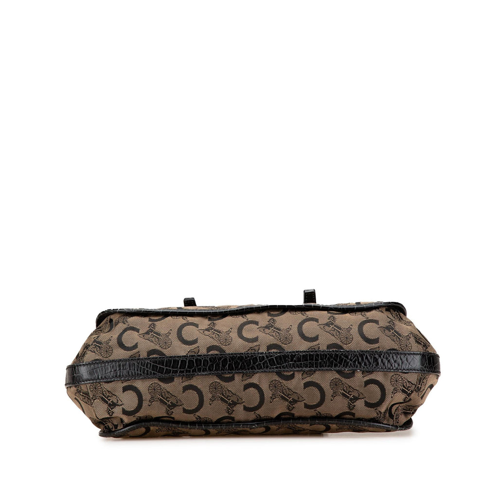 Celine C Carriage Canvas Satchel
