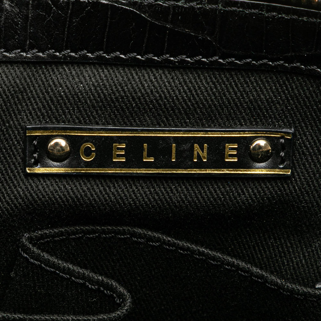 Celine C Carriage Canvas Satchel