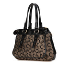 Celine C Carriage Canvas Satchel