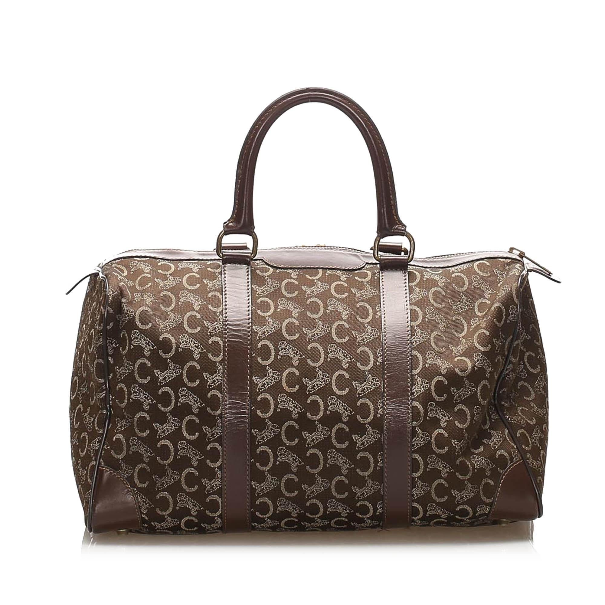 Celine C Macadam Canvas Boston Bag (SHG-24381)
