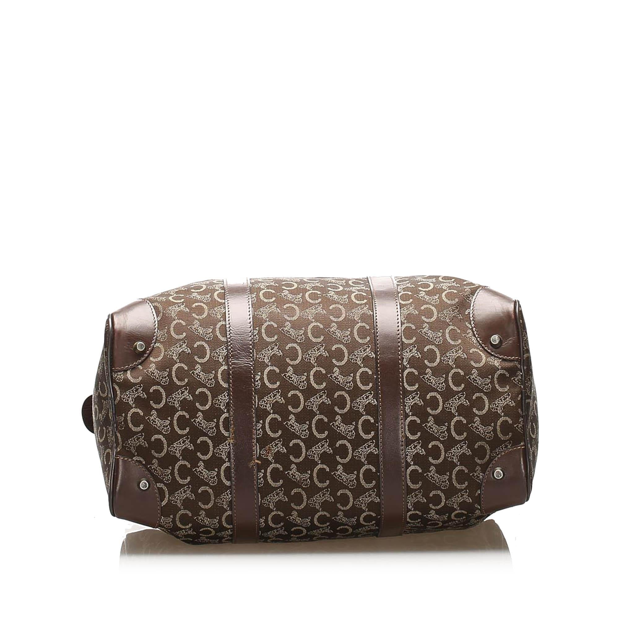 Celine C Macadam Canvas Boston Bag (SHG-24381)