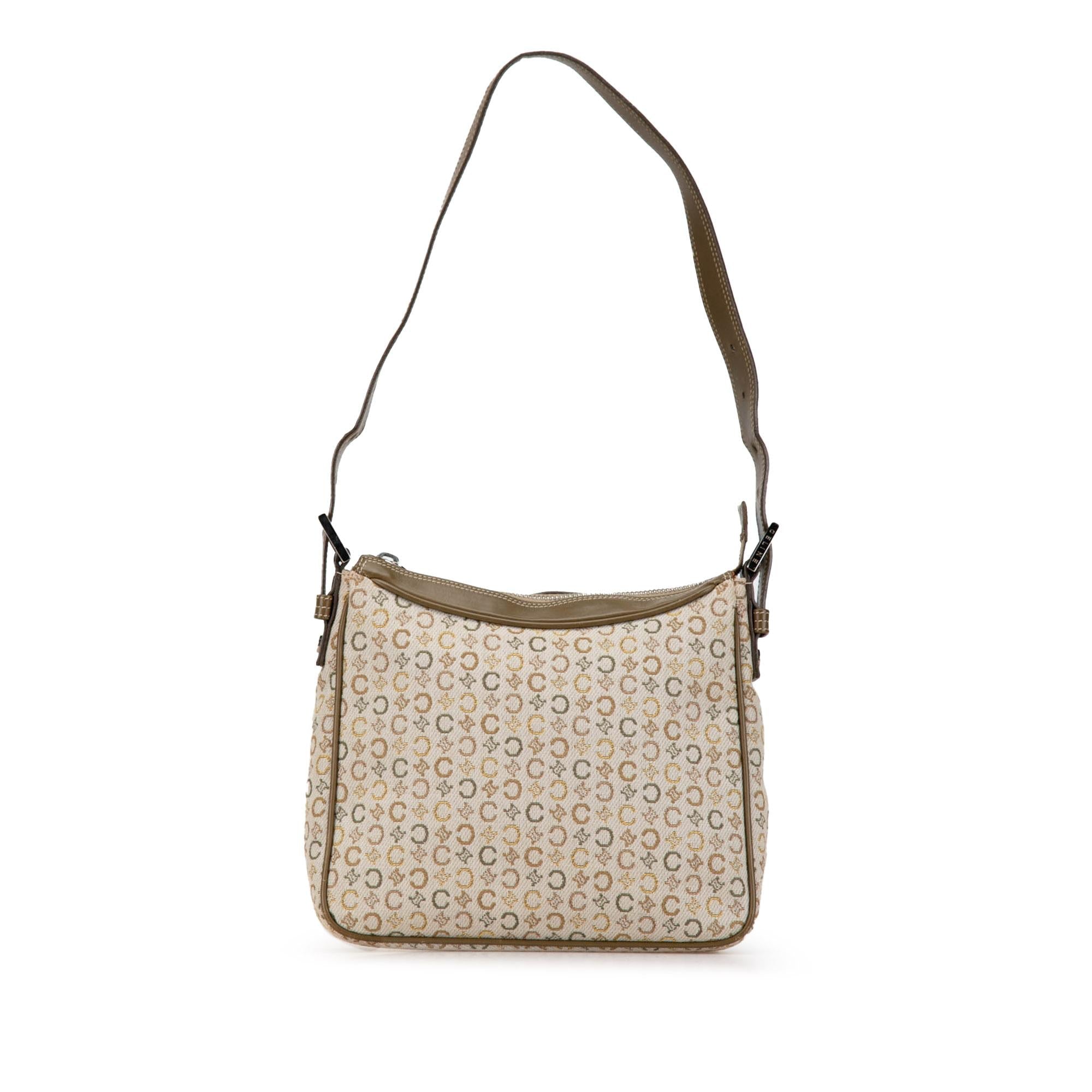 Celine C Macadam Canvas Shoulder Bag