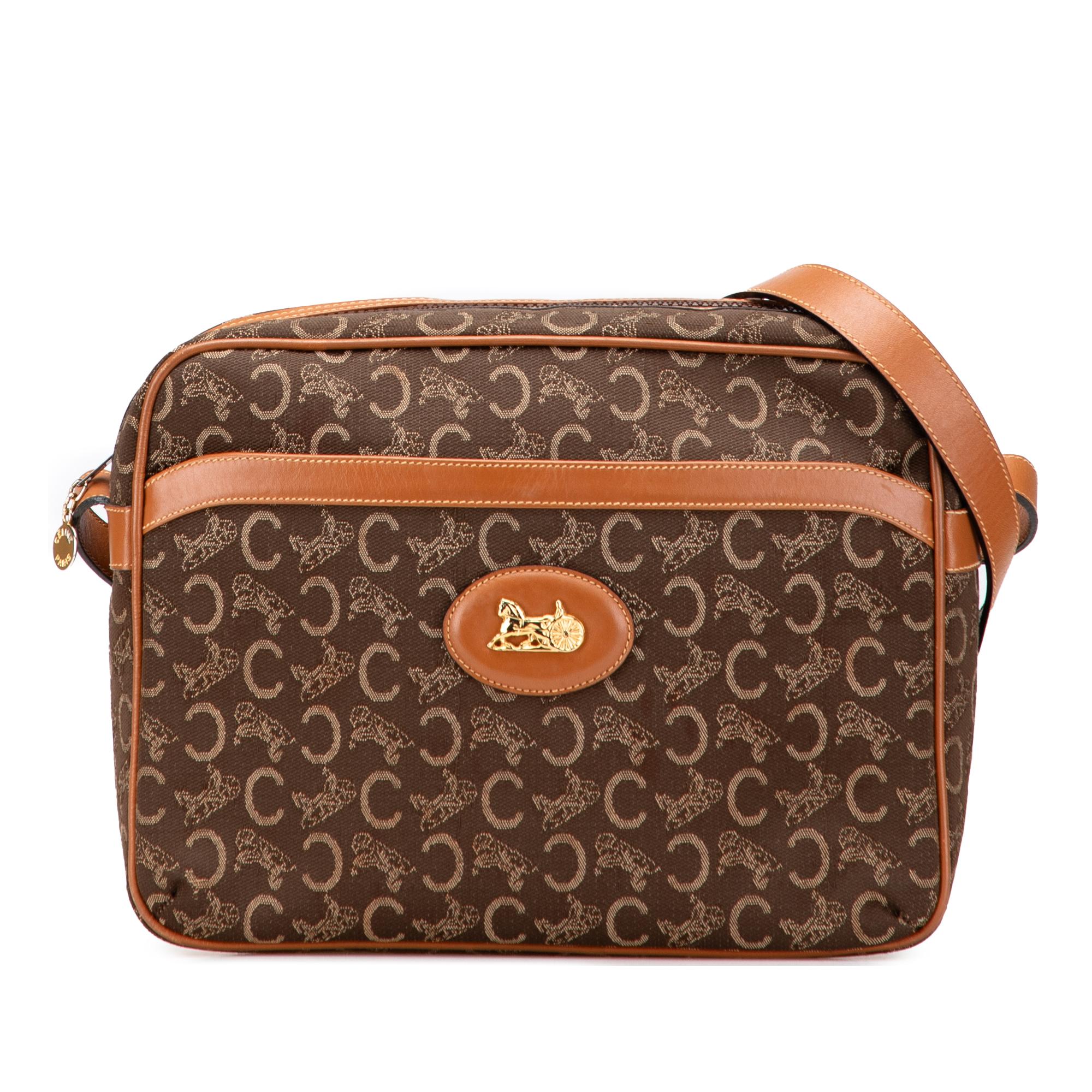 Celine C Macadam Canvas Shoulder Bag