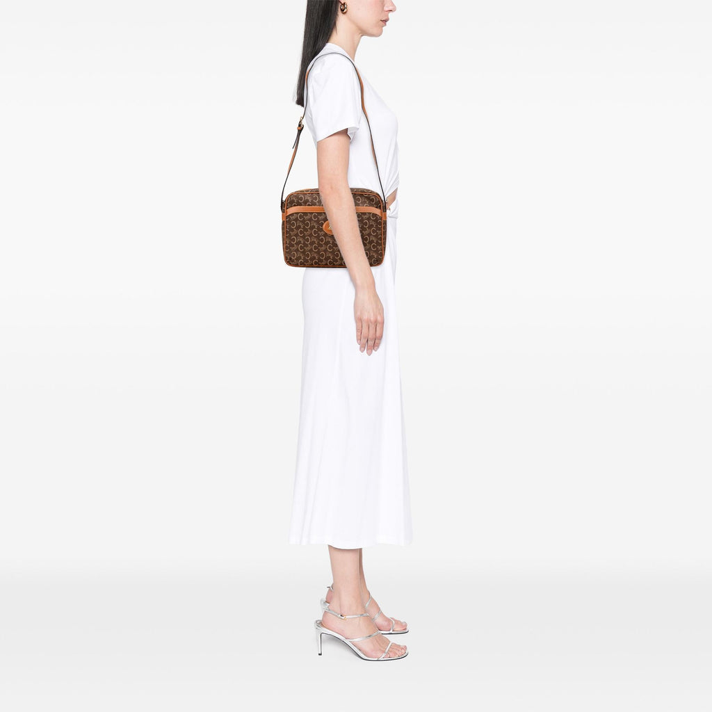 Celine C Macadam Canvas Shoulder Bag