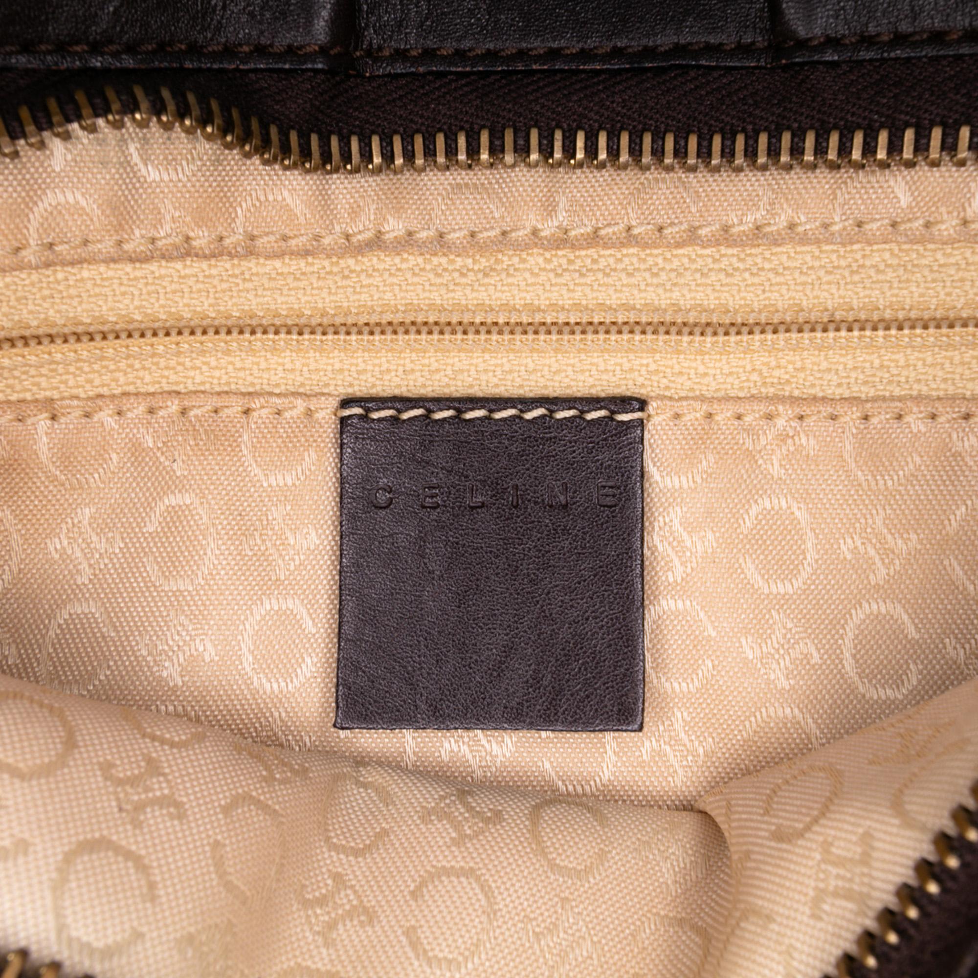 Celine C Macadam Canvas Shoulder Bag