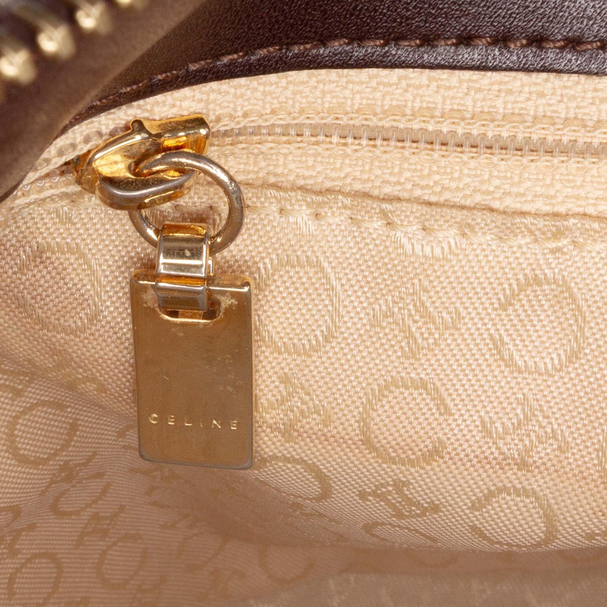 Celine C Macadam Canvas Shoulder Bag