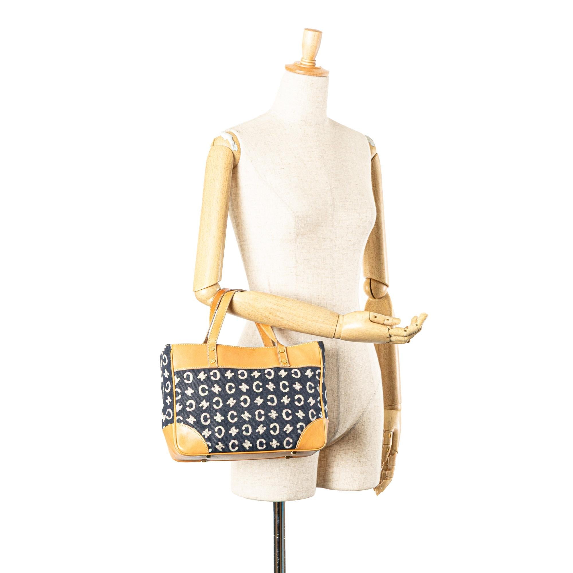 Celine C Macadam Denim Handbag
