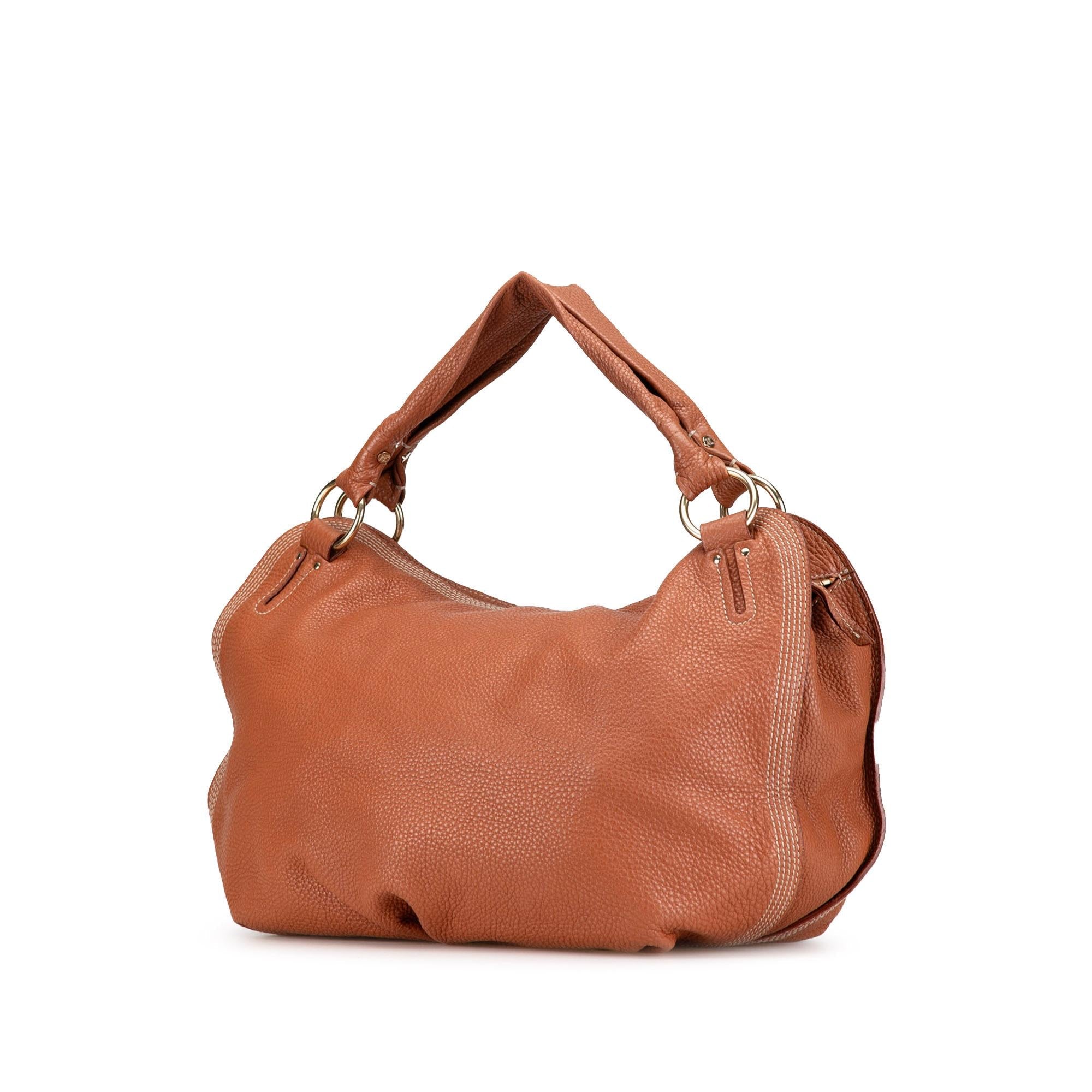 Celine Calfskin Bittersweet Hobo (SHG-kkohWZ)