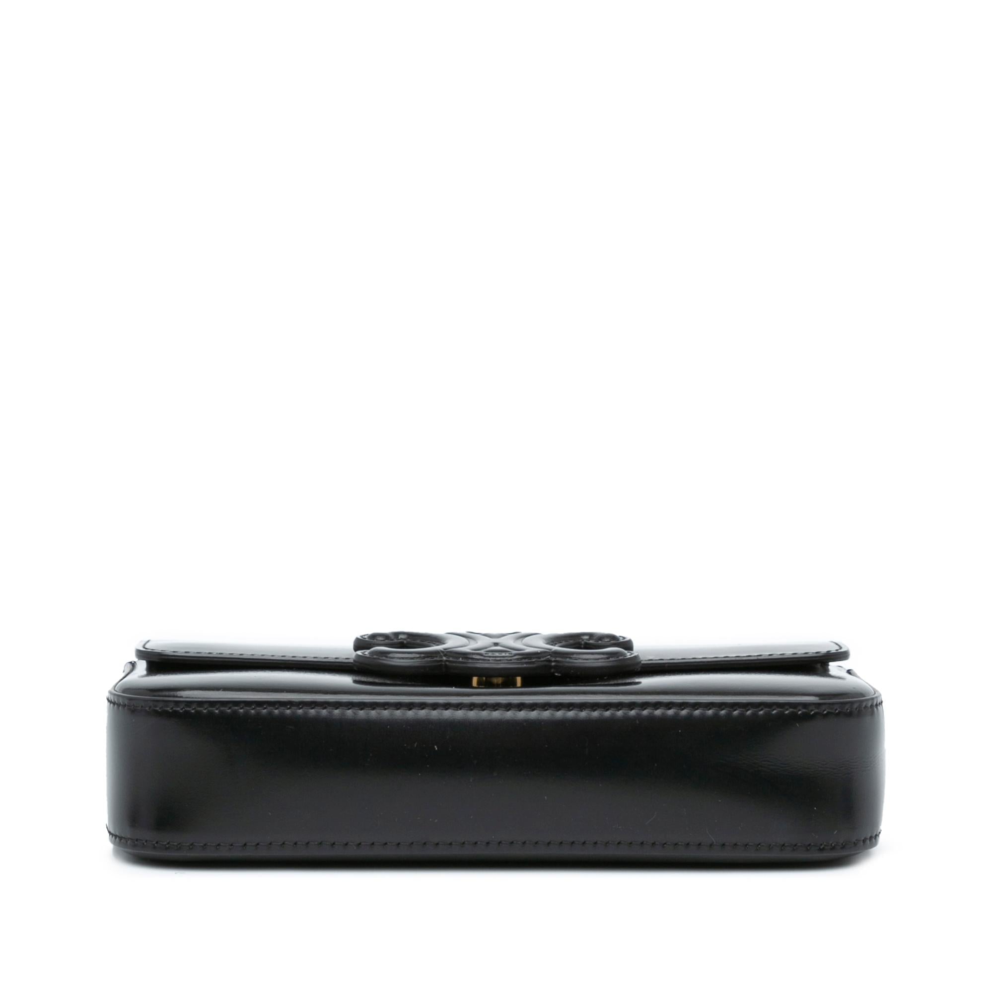 Celine Calfskin Cuir Triomphe Chain Shoulder Bag