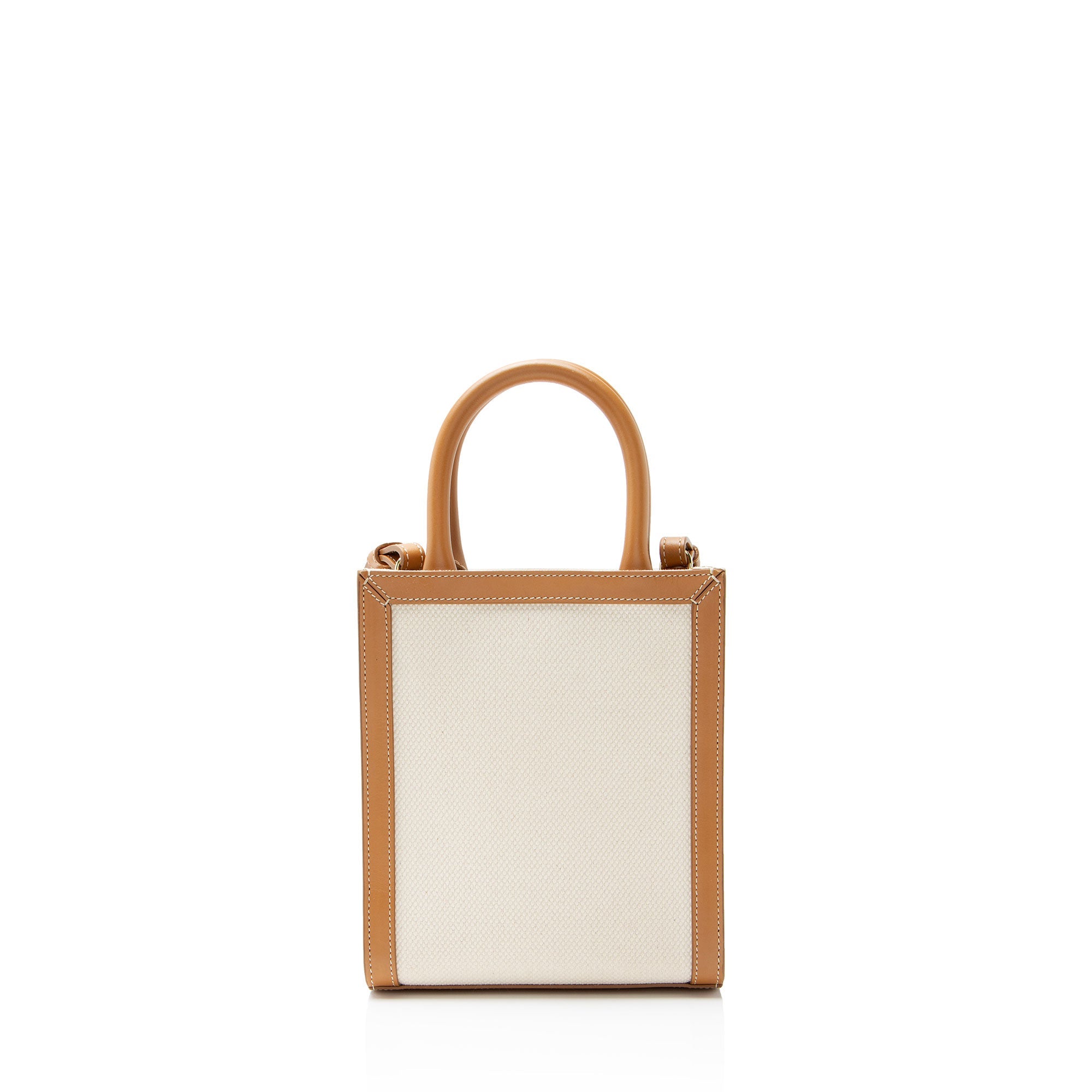 Celine Canvas Leather Vertical Cabas Mini Tote