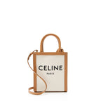 Celine Canvas Leather Vertical Cabas Mini Tote