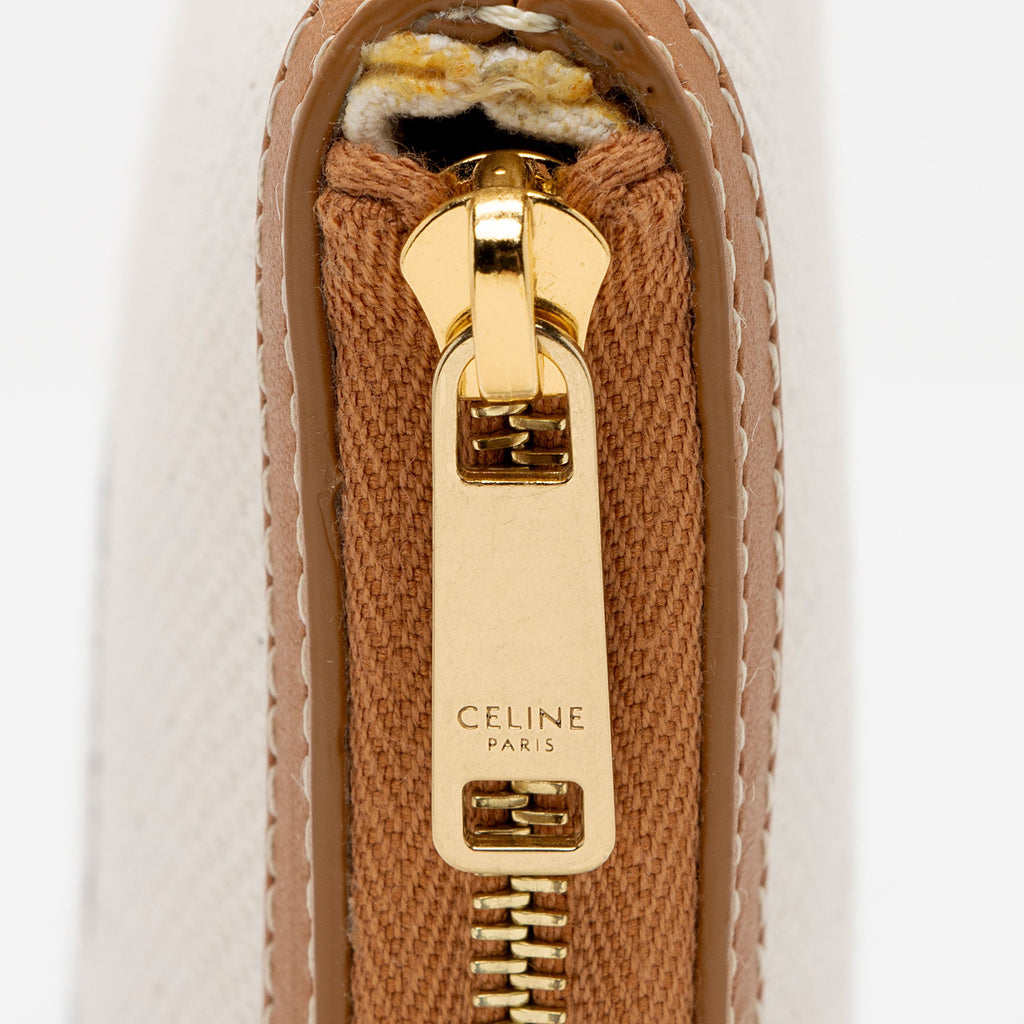 Celine Canvas Logo Zip Pouch (SHF-Z8uTMl)